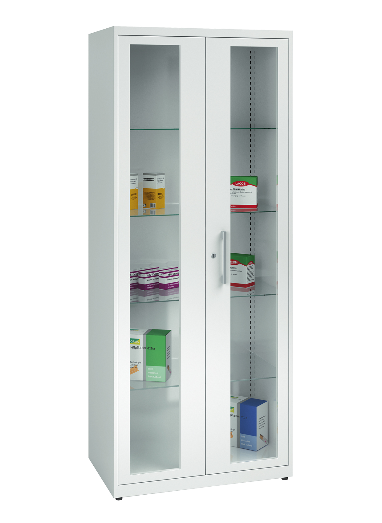 Medikamentenschrank groß mit 4 Glasböden
