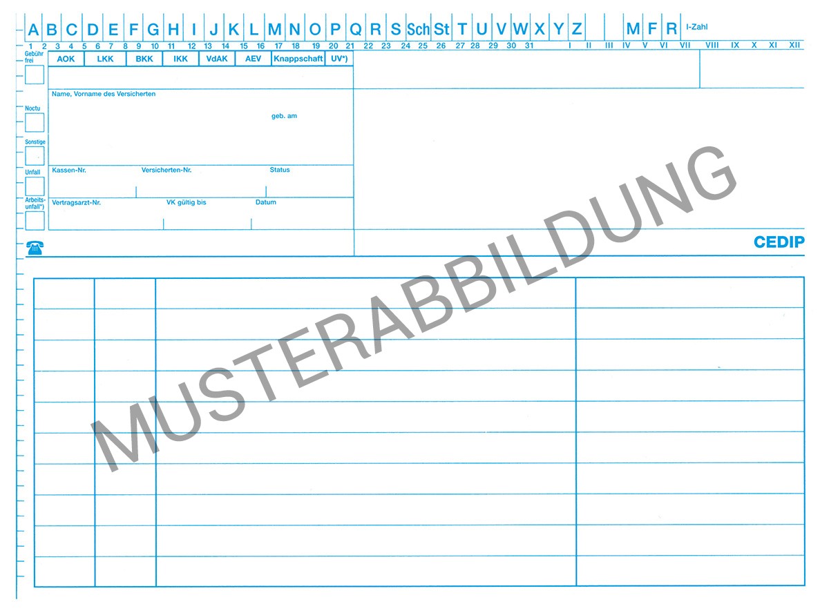 SUPRA Allgemein – eine praktische, gebrauchsfertige Karteimappe im DIN A5 Format, ideal für den Praxisbedarf. Diese gefalteten Karteimappen bieten eine übersichtliche Dokumentation und kommen in einer Verpackungseinheit von 250 Stück.