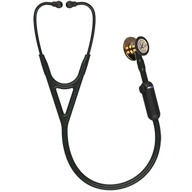 Digital-Stethoskop mit Cardiology-Niveau-Akustik, aktiver Geräuschunterdrückung und kabelloser Echtzeitvisualisierung.