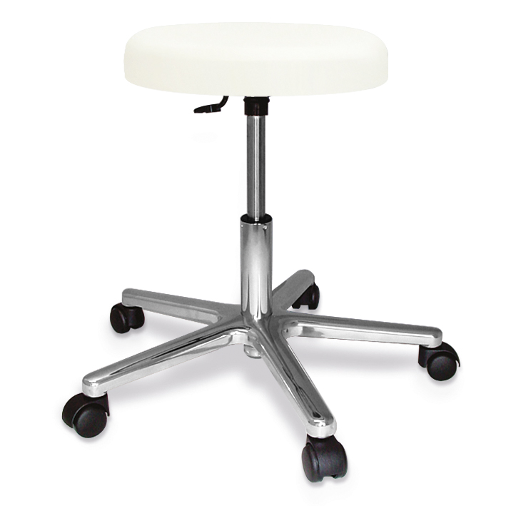 Rollhocker ratiomed weiß, Alu-Fuß