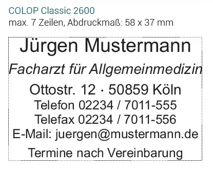COLOP 2600 Ersatz-Set Druckplatte und Stempelkissen