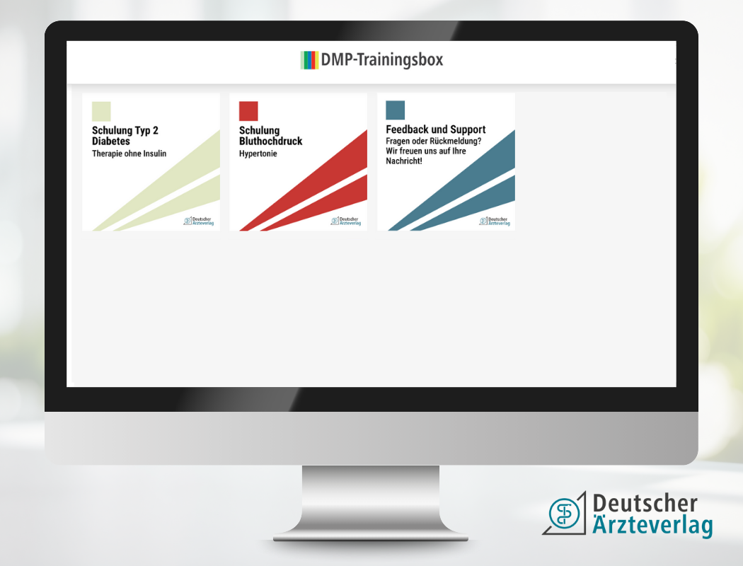 Digitale DMP-Trainingsbox: 2 Patientenschulungsprogramme: Diabetes ohne Insulin und Hypertonie