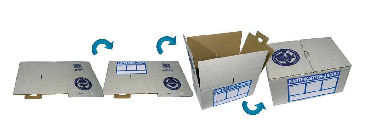 Archiv-Kartons zur sicheren Aufbewahrung von DIN A5 Karteikarten und -mappen. Diese Kartons zeichnen sich durch einen einfachen Aufbau aus und werden im praktischen Set von 10 Stück geliefert, inklusive Aufklebern zur einfachen Beschriftung.