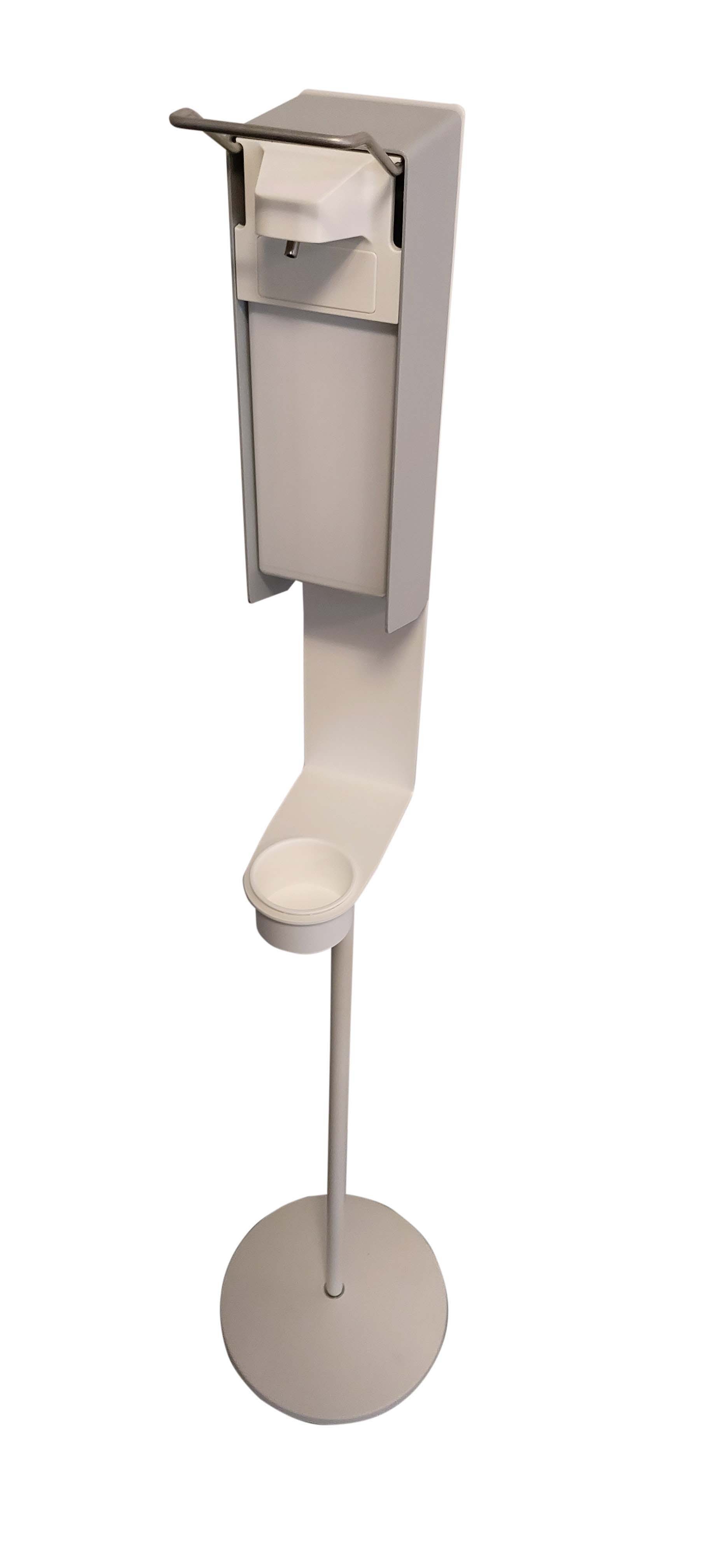 Desinfektionsspender mit Armhebel und Tropfschale