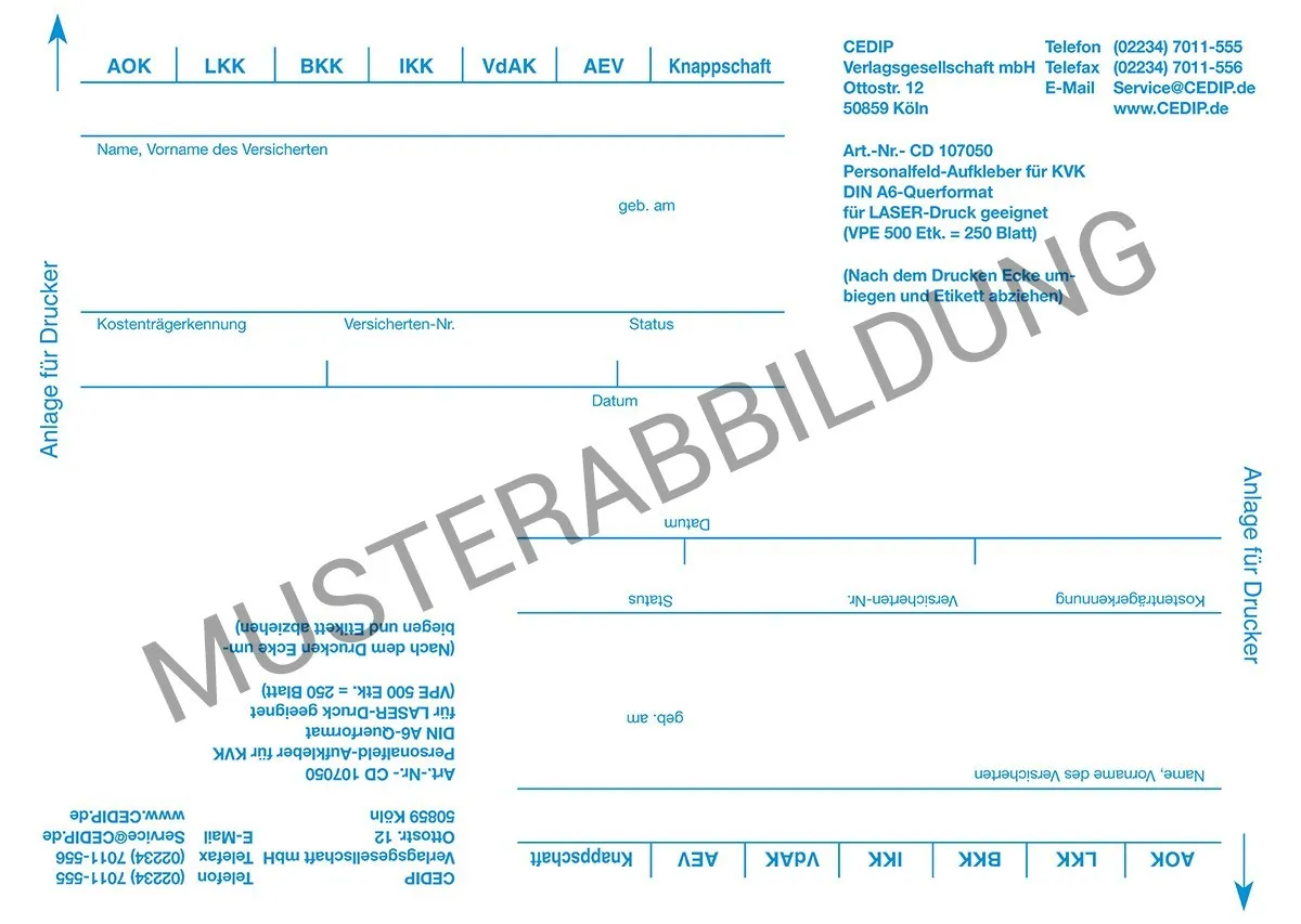 Personalienfeld Etiketten (2er) für Laserdrucker – perfekt zum mühelosen Überkleben von Namen und Adressen. Jedes Etikett hat die Maße 8 x 4,7 cm, während das Blattformat 14,8 x 10,5 cm beträgt. In einer Verpackungseinheit sind 500 Aufkleber enthalten.