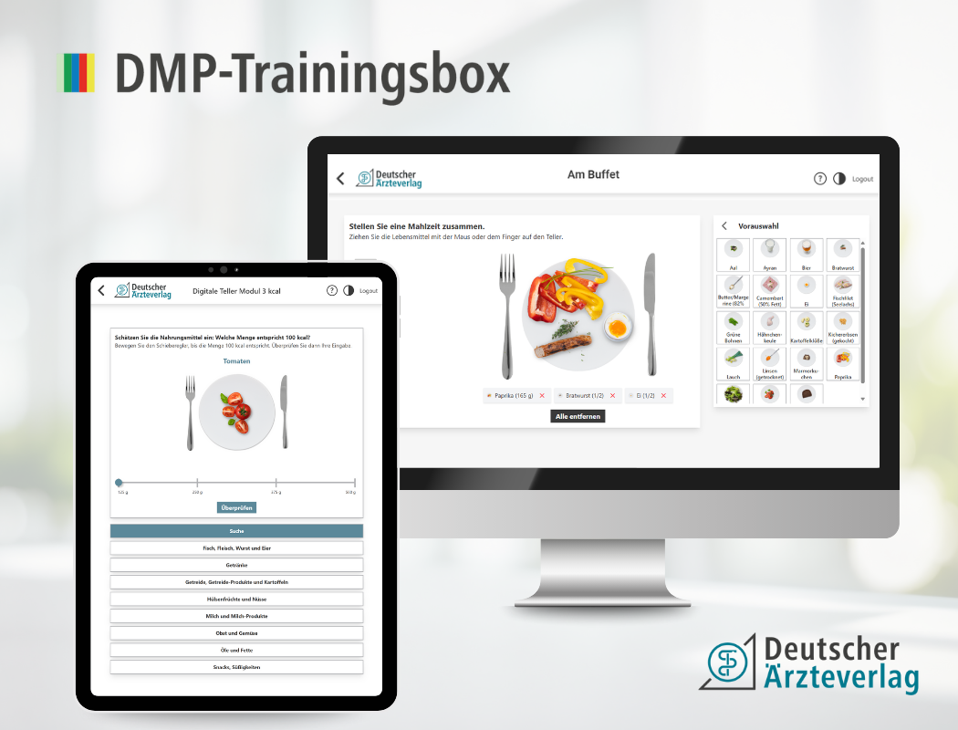 Digitale DMP-Trainingsbox: 2 Patientenschulungsprogramme: Diabetes ohne Insulin und Hypertonie