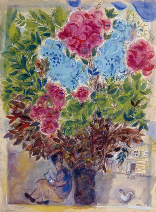 Chagall, Der Wartende unter dem Blumenstrauß