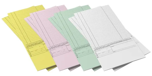 Zweiseitig bedruckte Karteimappe mit Alphabetleiste und Personalienfeld für die eKG, robust und sehr gut beschreibbar, ideal zur Organisation von Patientendaten in Arztpraxen.