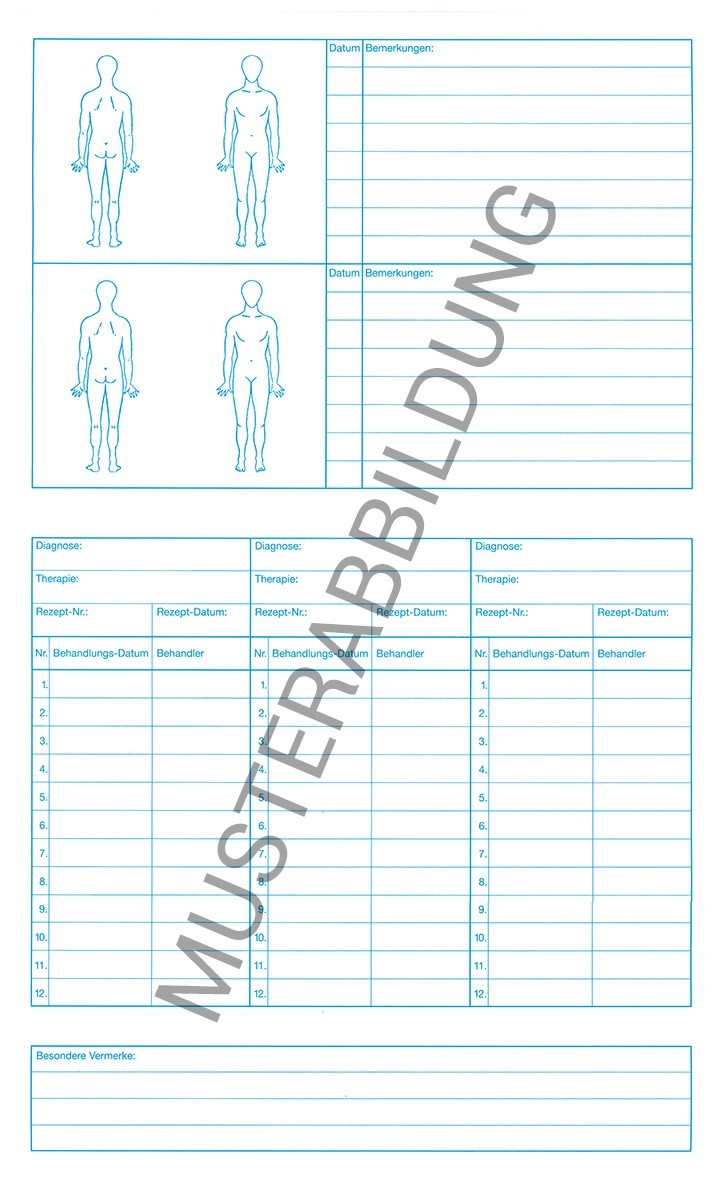 SIMPLEX Karteikarte Physiotherapeuten mit Figur